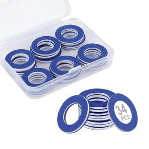 34PCS 90430-12031 Oil Drain Plug Gasket, 12mm Aluminum Crush Washer Oil Drain Plug Replaces 9043012031