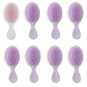 Bridesmaid Proposal Gifts 8pcs Mini Travel Brush bachelorette party accessories Cute hair Brush for Wedding Party Favors for Wedding Party Favors (White&Purple, 8pcs)