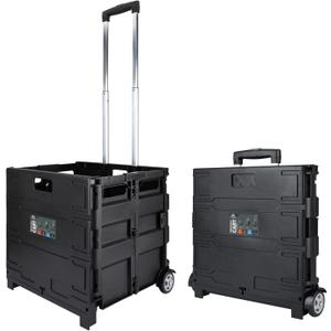 Olympia Tools 85-010 Grand Pack-N-Roll Portable Tools Carrier with Telescopic Handle, 80 Lb. Load Capacity, Black