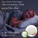 Bed Pillows Cross Cut Memory Foam for Sleeping,King Size Bedding Pillow(White), Washable Supportive Pillow for Sleeping, Adjustable Density for Back, Stomach and Side Sleeper