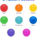Playz Soft Plastic Mini Ball Pit Balls 500 Count - w/ 8 Vibrant Colors - Crush Proof, No Sharp Edges, Non Toxic, Phthalate & BPA Free for Baby Toddler Ball Pit, Play Tents & Tunnels Indoor & Outdoor, 500 Balls with 8 Colors