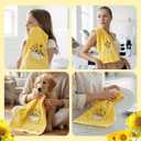 2 Pcs Sunflower Hand Towels for Bathroom Yellow Floral Decorative Bathroom Towels Embroidered 100% Cotton Spring Summer Bath Towel 13.4x29 Inch for Home Kitchen Dcor (Yellow, Sunflower)