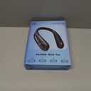 Portable Neck Fan,Hands Free Personal Wearable Bladeless Fan,6000mAh USB Rechargeable,360 Cooling,LED Display,4-Speeds,Birthday Gifts for Men Women Dad Mom,Valentines Day Gifts for Her Him (Black)