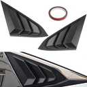 for 10th Gen Civic Sedan Rear Side Window Louvers Air Vent Scoop Shades Cover Blinds Racing Style Compatible with Civic Sedan 2021 2020 2019 2018 2017 2016 (Matte Black)