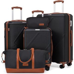 Luggage Sets 5 Piece, Suitcases with Wheels, Hardshell Suitcase Set, ABS Carry on Luggage Set with TSA Lock, Travel Luggage