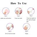 2 x MERVF Medium Press on Nails Oval Fake Nails Green French Tip Glue ons Butterfly Rhinestones Design Spring Round Acrylic False Nails for Women Glossy 24pcs