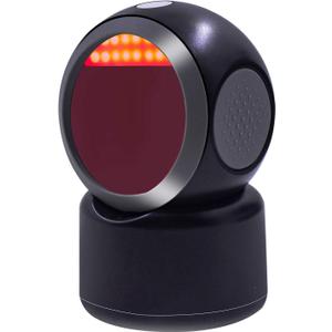 1D 2D QR Desktop Barcode Scanner, Symcode Omnidirectional Hands-Free Automatic USB Barcode Reader Scanner, Capture Barcodes from Mobile Phone Screen, Automatic Image Sensing Barcode Scanner