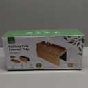 Joy&Grace Couch Cup Holder, 3-in-1 Magnetic Detachable Couch Arm Tray, Bamboo Sofa Armrest Table with Anti-Slip Pad, Sofa Armrest Tray Table (Natural)