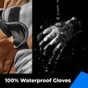 toolant 100% Waterproof Gloves for Men and Women, Winter Work Gloves for Cold Weather, Thermal Insulated Freezer Gloves, Touch Screen, With Grip, Grey, Small