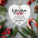 2 x Foster Mom Gifts Mothers Day Foster Mom Birthday Gifts for Mother from Daughter Son Ornament Keepsake Sign Heart Plaque Christmas Ornament