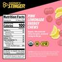 Honey Stinger Organic Pink Lemonade Energy Chew, Gluten Free & Caffeine Free, for Exercise, Running and Performance, Sports Nutrition for Home & Gym, Pre and Mid Workout, 21.6 Ounces (Pack of 12), BBD 06/11/2027