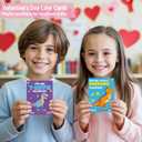 Valentines Day Cards for Kids School, Dinosaur Designs of Valentine Cards with 24 Crads & 24 Dinosaur Figure Toys for Valentine's Day Kids Classroom Gifts Exchange Party Favors for Boys Girls