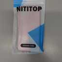 NITITOP Compatible with iPhone 11 Case Clear Cute Rose Flower Floral Leaves Pattern for Women Girls Color Frame Slim Durable Shockproof Protective Phone Cover - Pink