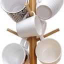 MyLifeUNIT Mug Holder Tree, Coffee Cup Holder with 6 Hooks (Yellow)