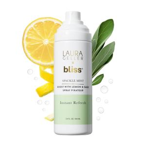 LAURA GELLER NEW YORK x Bliss Spackle Mist Boost with Lemon & Sage - Long-Lasting Dewy Skin Makeup Setting Spray - Brighten and Soothe Dull Skin LAURA GELLER NEW YORK x Bliss Spackle Mist Boost with Lemon & Sage - Long-Lasting Dewy Skin Makeup Setting Spray - Brighten and Soothe Dull Skin