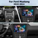 8 Core 4G+64G Upgrade Car Radio for Ford Mustang 2010 2011 2012 2013 2014, Volxcereo 10 inch Android Touch Screen Stereo with Wireless Carplay & Android Auto/DSP/WiFi/Bluetooth/RDS/FM