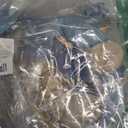 Dusty Blue and Gold Balloons - 12 Inch Dusty Blue Balloons Metallic Gold Sand White Latex Balloon Baby Shower Balloon for Girls Gender Reveal Birthday Party Supplies, Boy Baby Shower Decoration