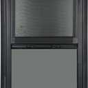 Vertical RV Window, 12" W x 22" H Tinted Sliding RV Window with Net Screen and Trim Ring, Suitable for 15/16" or 1-3/8" and Slightly Thicker Up to 1/16" Walls, DOT Approved