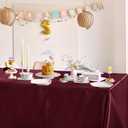 Horbaunal Burgundy Satin Tablecloth 60 x 120 Inches Rectangle Table Cloth Bright Silky Table Cover Overlay Dining Tablecloths for Wedding Party Banquets