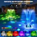Solar Pool Fountain with Light Show,2026 Upgraded Large Solar Pool Water Fountain,Floating Pool Fountains for Above Ground Pool,Solar Floating Fountains Pump for Pool Pond-1PK(Dark Blue)