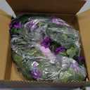 2PCS Artificial Petunia Flowers for Outdoors, Fake Flowers for Outdoor Planters UV Resistant Faux Silk Petunias for Garden Porch Yard Balcony Patio Realistic Home Kitchen Decor(Double Purple)