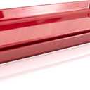 Long Melamine Serving Tray for Appetizer, Charcuterie, Bread, Fruit, Dessert, Stackable, Set of 2, Red, 17.3x8x1.5 inch