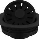 Karran QDFBL Decorative Disposal Flange in Black, Fits 3.5 Inc Standard Sink Drain Hole