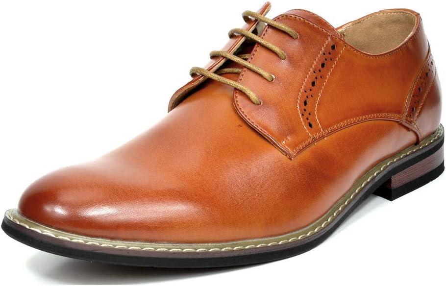 Bruno Marc Men's Leather Lined Dress Oxfords Shoes (13 Wide, Brown)