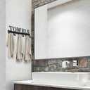Over The Door Hooks, Towel Holder for Bathroom, Mount Rack Metal Bath Hanger Bedroom Kitchen Pool Beach Bathrobe Wall Hooks (6 Hooks, Black).