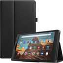Fintie Folio Case for Amazon Fire HD 10 Tablet (Compatible with 7th and 9th Generations, 2017 and 2019 Releases) - Premium PU Leather Slim Fit Stand Cover with Auto Wake/Sleep, Black