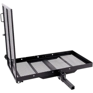 New Mobility Carrier Ramp Hitch Mounted 46.2 x 26.8 x 38.7 500 lbs for Wheelchair Electric Scooter Medical Disability with Rack Ramp Capacity Steel w/3" Rail Fit 2" Hitch Receiver SUV Truck Van Car