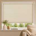 MYshade Cordless Light Filtering Cellular Shades for Indoor Windows, Honeycomb Window Blinds with Daytime Privacy, Easy Lift Shades for Bedroom, Living Room & Home Office, Beige, 27" W x 48" H