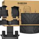 IKABEVEM Floor Mats Compatible with 2020-2026 Ford Explorer 6 Seats - Custom Fit Full Set Car Accessories for Ford Explorer Includes XLT ST Platinum Active Hybrid (Floor Mats & Cargo & Backrest Mats)