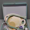 Wooden Tea Party Set for Little Girls, Toddler Pretend Play Food Kitchen Toys, Wooden Tea Set Tray Cake Dessert, Toddler Birthday for Girls Age 2-5 Years Old