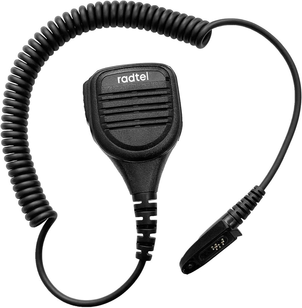 radtel Heavy Duty Waterproof Speaker Mic for RT-880 RT-880G RT-6D RT-6D PRO IRadio UV-98 Plus Radios, Noise-Cancelling Walkie Talkie Microphone