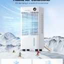 Portable Air Conditioners, 3-in-1 Evaporative Air Cooler with 5.2 Gal Water Tank, Portable AC Fan 120° Oscillation, 3 Speeds, 4 Modes, 24H Timer, Air Conditioner for Room Bedroom Office