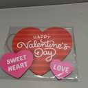 Valentines Day Decorations, Wooden Valentines Day Door Decor, Heart Shaped Door Hanging Sign, Happy Valentines Day Door Hanger Front Door Decorations for Home Porch, Wall, Outdoor (Red)