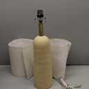 BOBOMOMO 27.25" Modern Table Lamp Set of 2, Warm Beige Resin Lamp with Natural Stone Look, Lamps for Living Room with Linen Shades, Bedside Lamp for Bedroom, Living Room, Nightstand, Entryway