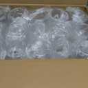 Ciaell 30 Pack Plastic Ribbed Wine Glasses - 14 OZ Thicker Origami Stemless Disposable Wine Champagne Whiskey Unbreakable Cocktail Glass, Reusable Wine Cups for Party Wedding Bar (Clear)