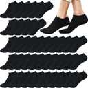 12-30 Pairs Low Cut Ankle Socks for Women No Show Casual Breathable Athletic Socks Bulk for Sport