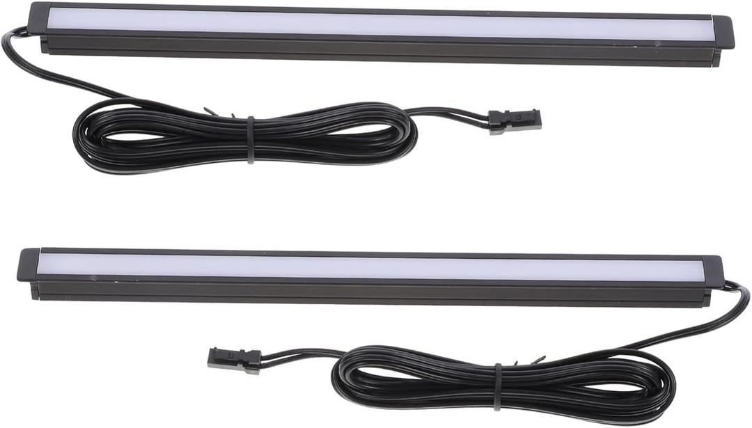 DOITOOL 2pcs Rechargeable under Cabinet Led Lighting Kit Natural for Kitchen Closet Home Use Easy Installation Low Voltage Finish