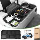 10L0L Golf Cart Under Seat Storage Tray for EZGO RXV TXT Club Car DS Precedent Electric Vehicle with Original Trojan Battery Underseat Organizer Container Holder Plate, Black