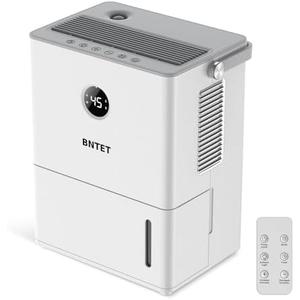 BNTET 2-in-1 Dehumidifier and Humidifier Combo, 68 oz Tank with Auto Shutoff, Smart Humidity Control, 30-Second Rapid Dehumidification, 12H Timer, 7-Color LED Light for Home Use