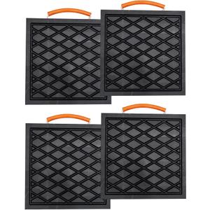 12 X 12 X 1 inchs Non-Slip Rv Jack Pads, 4 Pack Camper Outrigger Pads with Handle, Heavy Duty Stabilizing Blocks for Truck/Trailer/Crane