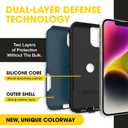OtterBox iPhone 14 & iPhone 13 Commuter Series Case - Commuter Series Case -Thin, Dual-Layer, Pocket-Friendly, Port Cover - Blue/Black