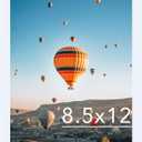 JCJMY 8.5x12 Picture Frame White for Wall Hanging or Tabletop, Wall Mounting Horizontally or Vertically, 8.5 x 12 Wall Gallery Poster Photo Frame with Shatter Resistant Plexiglass, White