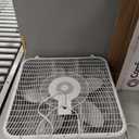 Comfort Zone Box Fan with Carry Handle, 20 inch, 3 Speed Full-Force Air Circulation Window Fan, Bedroom Floor Fan with 5 Blades, White Noise Cooling Fan, White
