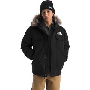 THE NORTH FACE Men's McMurdo Bomber Jacket | Waterproof, Waterfowl Down Insulation, Hooded Jacket (X-Large, Tnf Black/Tnf Black)