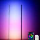 KFM Corner Floor Lamp, 65" Smart RGB LED Corner Lamp with App & Remote Control, 16M Colors,300+ Modes, Music Sync & Timer, Modern Mood Light for Living Room, Gaming Room & Bedroom (2)