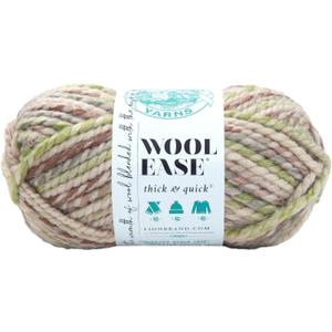 Lion Brand Yarn Wool-Ease Thick & Quick Yarn, Soft and Bulky Yarn for Knitting, Crocheting, and Crafting, 1 Skein, Fern